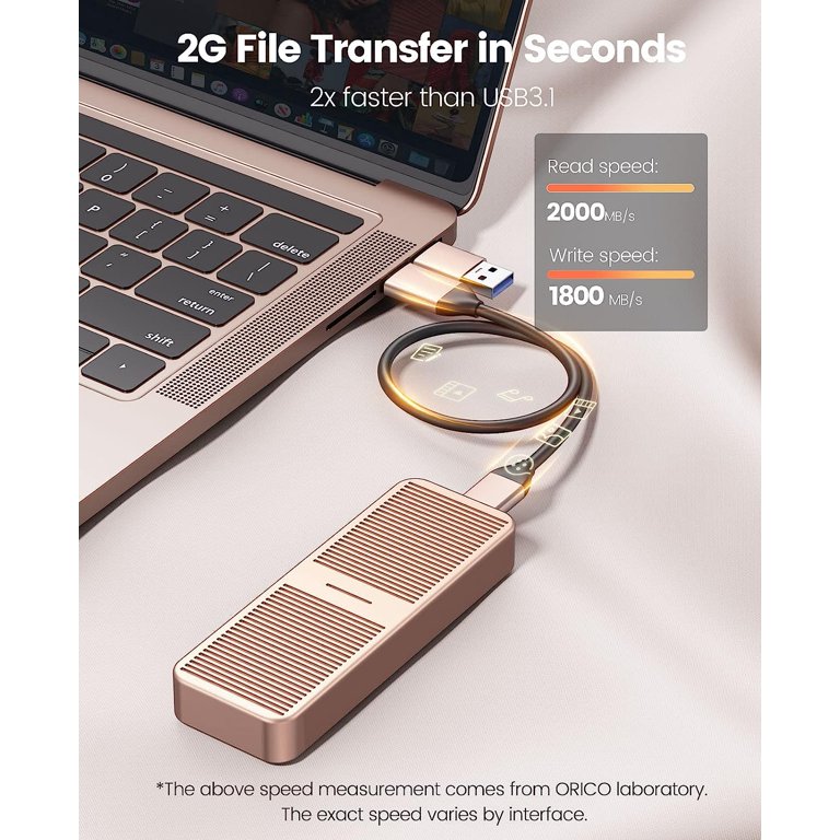 NVMe To USB C ORICO M.2 NVMe SSD Enclosure USB C 3.2 Gen 2 - 20Gbps ...