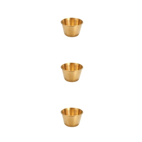 Bearachild Taza de salsa para mojar, vajilla de acero inoxidable 304, porción de condimento de 4oz, mermeladas de bebida, de condimento Type4 NO4