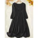thumbnail image 5 of 1XL-5XL Plus Size Women's Casual Dress with Textured Lantern Sleeves and V-Neck Tie Front Midi Dress for Comfort and Style, 5 of 5