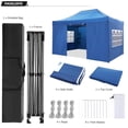 thumbnail image 6 of COBIZI 10x15 Pop Up Canopy with 4 Sidewalls, Heavy Duty Waterproof Commercial Canopy Tent for Outdoor Parties & Garden Events, Carry Bag Included, Blue, 6 of 9