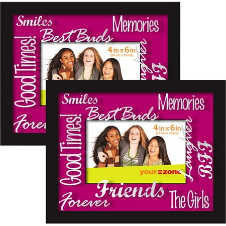 Your Zone Yz Black/pink Screen Shadow Box 4x6, S/2