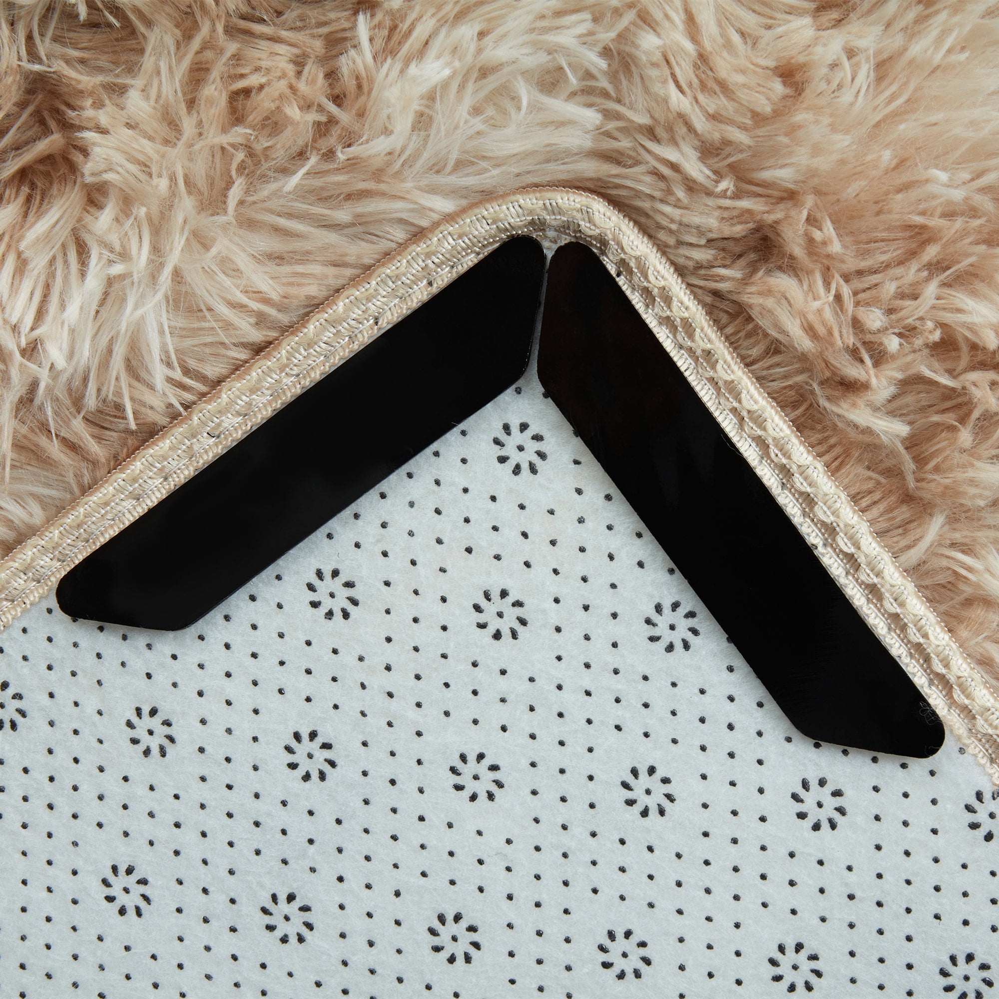 16 Strips Rug Carpet Mat Grippers Non Slip Skid Reusable Washable Grip BLACK 