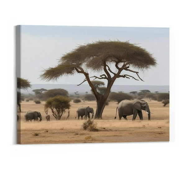 Orinice  Elephant Poster Canvas Prints Wall Art For Living room Bedroom Wall Decorations Unframed 20x16in