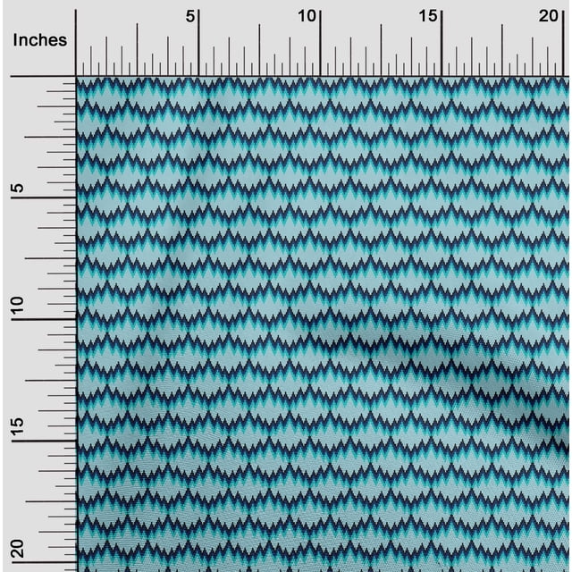 oneOone Cotton Flex Fabric Zig Zag Flame Stitch_Printed Craft Fabric BTY 40 Inch Wide