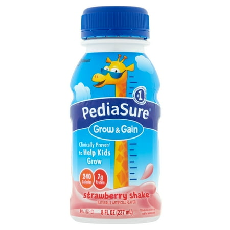 pediasure shake strawberry gain grow oz pack fl