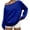 Blue, variant on Crgrtght Women Off Shoulder Long Sleeve Sweater Tops Casual Comfy Loose Solid Fashion Pullover Blouse, Black M