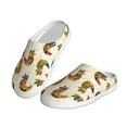 thumbnail image 2 of Daiia Boho Chicken Print Women’s Fuzzy Slippers Memory Foam Lightweight House Shoes Cozy Loafer Flannel House Shoes-35/36, 2 of 7