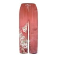 thumbnail image 4 of Wangmeiwg Pants For Women Fashion Wide Leg Capris Womens Summer Cropped Pants Beach Elastic Waist Baggy Crop Trousers Dress Pants for Women Business Casual High Waist, 4 of 4