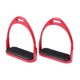 thumbnail image 3 of Estribos de Seguridad para a Caballo en Inglés para Silla de - Peldaños de Goma Antideslizantes Y Carril Ancho rojo DYNWAVEMX Estribos de caballos, 3 of 8