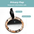 thumbnail image 3 of 2Pcs Leather Round Cartoon Cat Cruise Luggage Tag with Privacy Cover and Name ID Tag - Suitable for Travel Handbags Backpacks School Bags Luggage Tags, 3 of 7