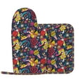 thumbnail image 2 of Honeii Rock Music patten Oven Mitts and Pot Holders Sets, Baker Oven Mitts, Mittens for Kitchen Decor, Baking Lover over Gloves Gifts, 2 of 7