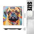 thumbnail image 2 of Bathroom Scale, Highly Accurate Digital Body Scale,Precisely Measures Weight up to 400 lbs-Colorful Geometric Abstract Painting Of Pug Dog Portrait, 2 of 4