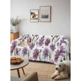 thumbnail image 6 of Purple Spring Floral Couch Cover, Summer Botanical Bee Floral Daisy Sofa Cover Blanket for 2 Seat Cushion, Sectional Sofa Slipcover Furniture Protector for Living Room Bedroom 71''x102'', 6 of 9