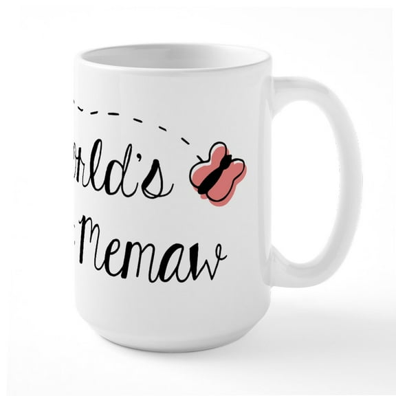 CafePress - World's Best Memaw - 15 oz Ceramic Large White Novelty Mug