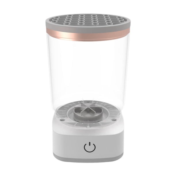 Máquina limpiadora eléctrica de brochas de maquillaje, limpiadora eléctrica para personas perezosas, secadora, limpieza de brochas cosméticas para claro