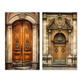 thumbnail image 2 of Designart "Parisian Wooden Enigma III" Paris Wall Art Set Of 2 - Brown Farm Canvas Set For Living Room Decor, 2 of 7