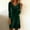 Green, variant on MORTTIC Women's Elegant & Comfortable Solid Color Velvet Dress Cowl Neck Long Sleeve Midi Dress For Holiday Silver,S