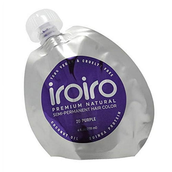 Iroiro Natural Premium Semi-Permanent Hair Color 20 Purple 8oz