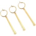 thumbnail image 1 of 3 Pcs Zoro Clip On Earrings Real Piercing One Piece Zoro Cosplay Earring Gold Dangle For Women, 1 of 2