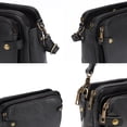 thumbnail image 4 of Bolso bandolera para mujer Bolso retro de moda Bolsos de hombro de viaje (Negro), 4 of 7