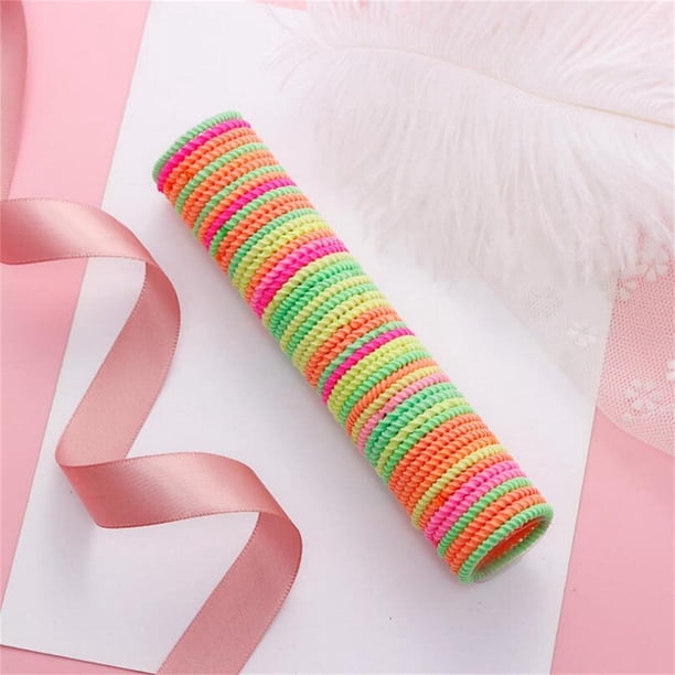 Ganfancp Gomas para El Pelo Infantiles Lazos para El Pelo Gomas para El Pelo Lazos para El Pelo de Colores Ofertas de La Semana 2 Bolsas de 50 Gomas Elásticas