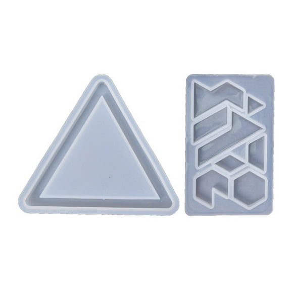 Educational Puzzle Silicone Mold Tangram Game Children Toys Epoxy Resin Mold DIY Jewelry Crafts Making Cast Tool 2 Pcs
