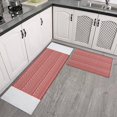 thumbnail image 2 of Red Christmas Folk Pattern Kitchen Rugs Sets Of 2,Anti Fatigue Kitchen Mat Rugs Non Slip Washable,Decorative Kitchen Floor Mats for Kitchen,Sink,Laundry,17"x30"+17"x47", 2 of 7