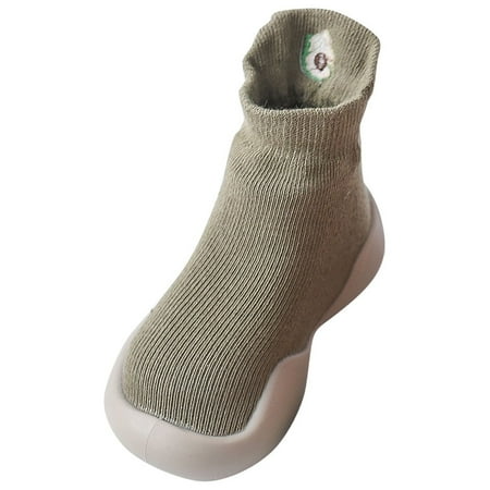 

Ketyyh-chn99 Baby Shoes Toddler Slippers Infant Socks Boy Girl Walker Shoe Non Slip Sole for Unisex Newborn Infants Army Green 26