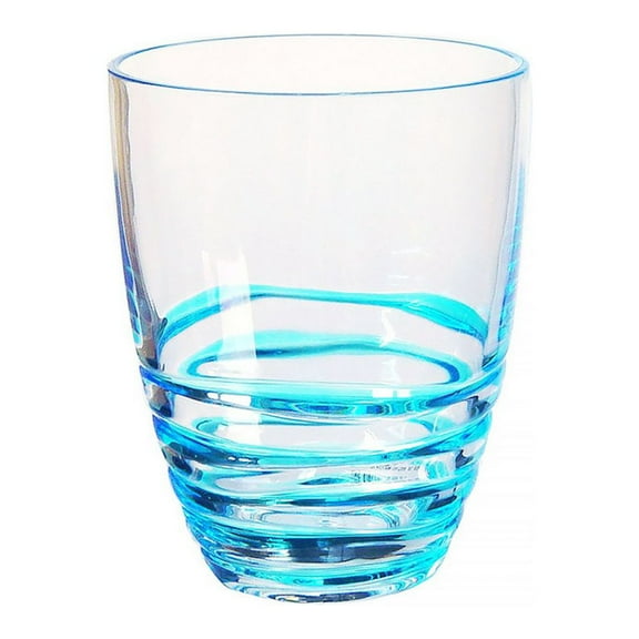 Swirl Acrylic Glasses Drinking Set of 4 DOF (15oz), Plastic Drinking Glasses, BPA Free Cocktail Glasses, Drinkware Set, Drinking Water Glasses