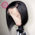 thumbnail image 2 of Brazilian Remy Human Hair Short Straight Bob 1B, 2 of 8
