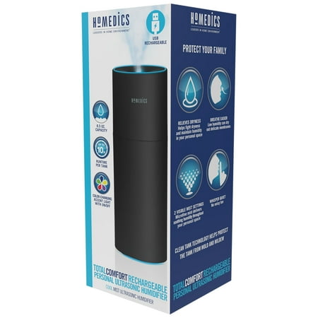 HoMedics - TotalComfort Portable Ultrasonic Humidifier - Black