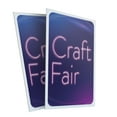 thumbnail image 4 of Craft Fair  24" x 36" Double Sided A-Frame Sidewalk Sign, Includes 2 Plastic Inserts | Foldable Portable White Signicade Sandwich Board Signs, 4 of 5