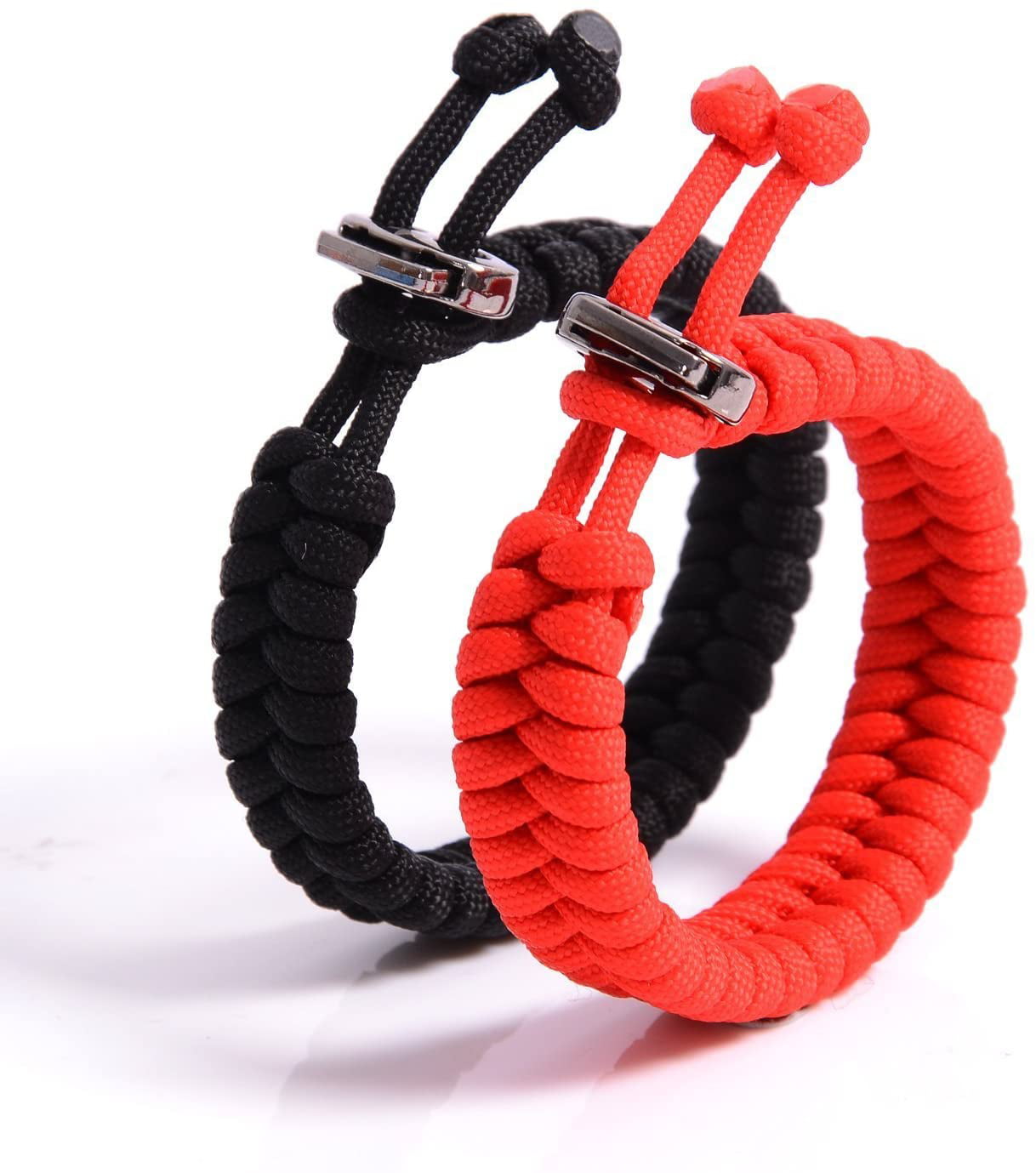 Every Day Carry 95 Survival Paracord Bracelet Plastic Release Buckle   Red  Walmartcom