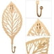 thumbnail image 1 of Gancho de pared de 2 piezas, ganchos de pared decorativos de hierro fundido, ganchos de pared para colgar llaves, toallas, dorado, 8,7*20,7*0,1 cm TUNC Sencillez, 1 of 3