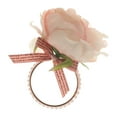 thumbnail image 1 of Rose Flower Napkin Rings Artificial Flower Napkin Holders Flax Material Natural Color Elegant Table Decor for Dinner Party Home Decor Perfect Gift for Kitchen Restaurant Bar, 1 of 1