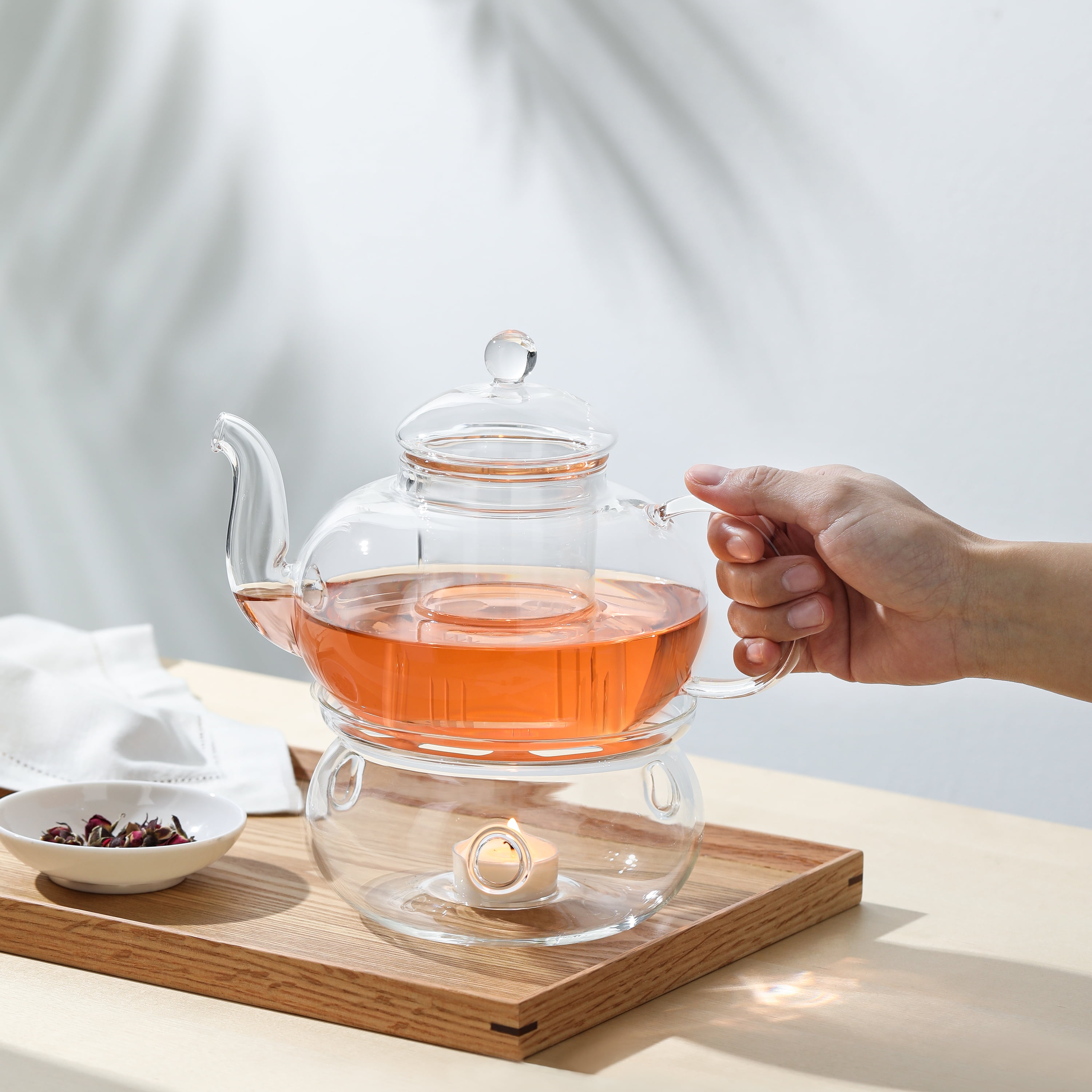 920ml(31oz) Pumpkin Glass teapot .DAFGAAKLKG Safe medium teapot.Sassy  teapot with attitude.The Office teapot.For Flower Tea and Loose Leaf Tea  Maker Set: Teapots