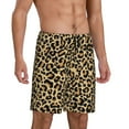 thumbnail image 2 of Gaeub Leopard Print Print Men's Short Pajama Pants, Sleep Shorts, Household Pants, Casual Pants with Pockets-Small, 2 of 6