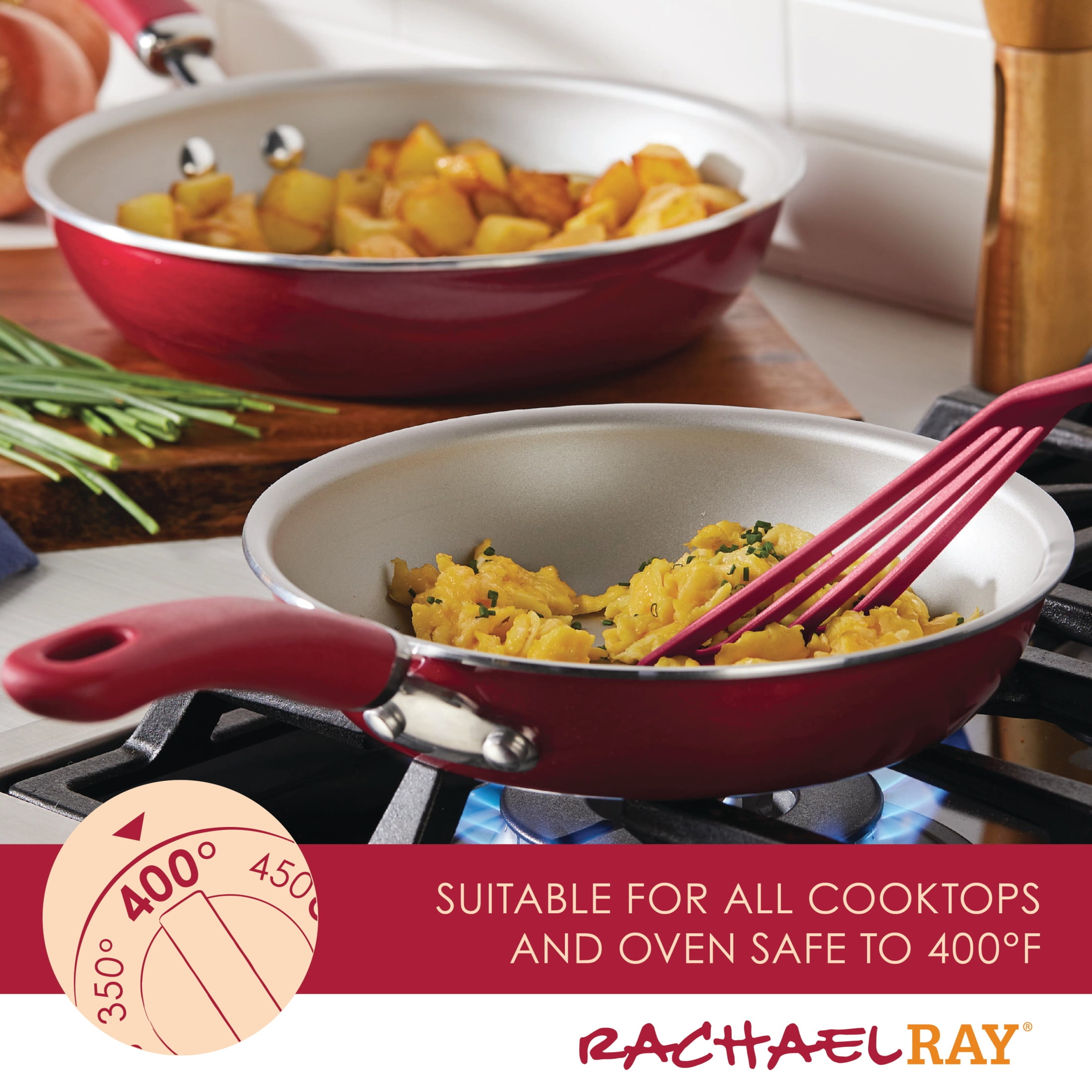 Create Delicious 9.5 and 11.75 Induction Frying Pan Set – Rachael Ray