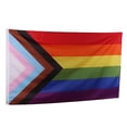 thumbnail image 4 of Rainbow Flag 90x150cm Gay Rainbow Progress Pride Flag Gay Lesbian TransColorful1 pc, 4 of 5