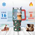 thumbnail image 4 of Santa Stick Candy Leaves Snowflakes 40 Oz Tumbler with Handle Lid and Straw Stainless Steel Double Walled Vacuum Insulated Cup Merry Christmas Gifts Tumbler for Women Men Friends Outdoor Indoor, 4 of 6