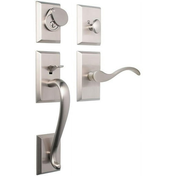 Rockwell EAGH301CLUS15 Savoy Handle Set with Chelsea Lever, Brushed Nickel