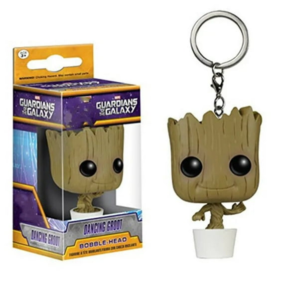 Anime Guardians of the Galaxy Rocket Keychains Avengers Star-Lord Groot Raccoon Action Figures Collection Model Toys For Kids Groot