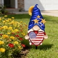 thumbnail image 5 of Patriotic Gnome Garden Stake,4th of July Red White Blue Decorative Yard Art,Weatherproof Outdoor Decor for Independence Day Memorial Day,Lawn,Pathway,Cemetery,Grave, 5 of 5