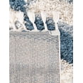 thumbnail image 7 of Unique Loom Hygge Shag Collection Area Rug - Balanced (8' Square Blue/Ivory), 7 of 7