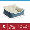 thumbnail image 5 of (6 pack) Vibrant Life Puppy Dog Bed, Plush Bolster Dog for Small Dogs, Small, 21" x 17", Blue, 5 of 9