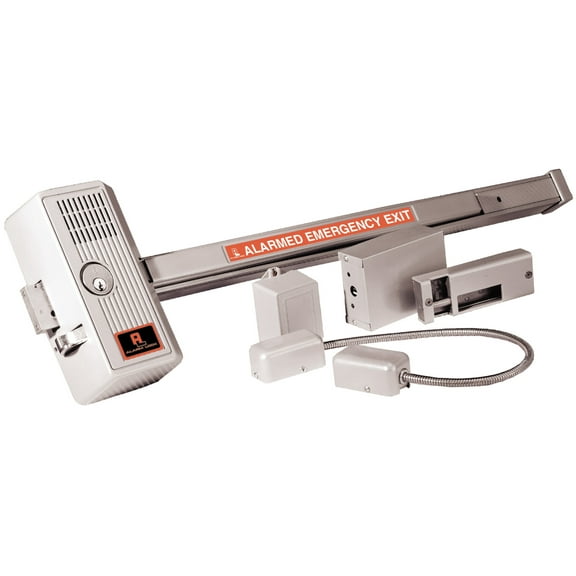 Alarm Lock 715-88 Sirenlock 33" Wide Grade 1 Delayed Egress Rim Exit Device - Silver