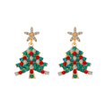 thumbnail image 1 of Pendientes creativos de árbol de Navidad para mujer, diseño de nicho de moda, otoño e invierno, elegantes pendientes navideños, 1 of 6