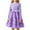 Purple, variant on Girls' Dresses Winter Kids Warm Mesh Bow Dress A-Line Party Festive Elegant Long Sleeve Dresses for Girls Purple 6-7 Years