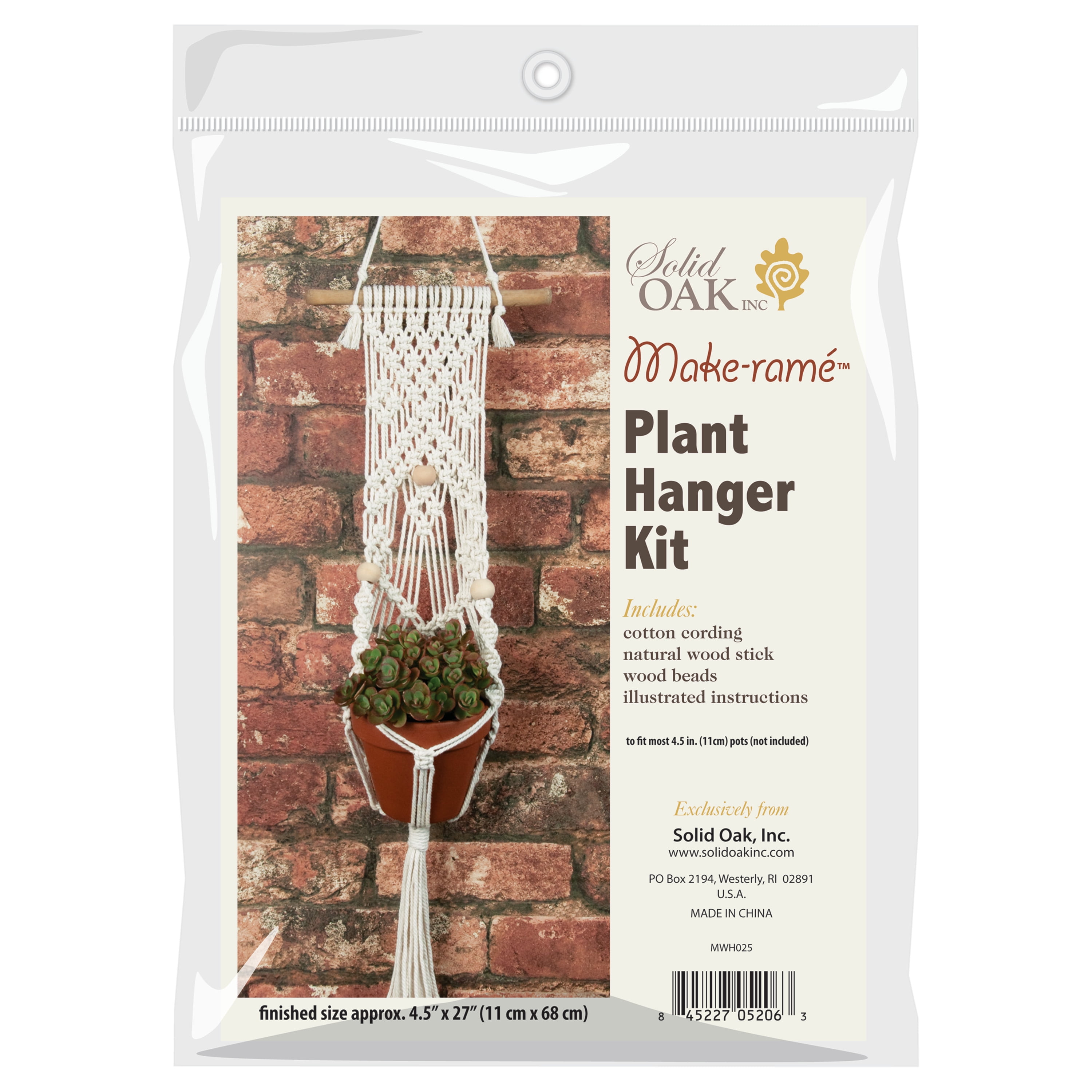 Makerame, Three Beads Macrame Plant Hanger Kit