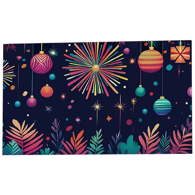 Bonheur Réveillon du Nouvel An - Or - Décorations de Table de Fête - Napperons de Fête du Réveillon du Nouvel An